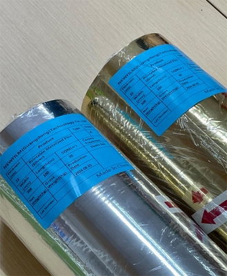 Good price 印刷可能な金属化BOPPフィルム,熱銀/金製ラミネーションフィルムロール オンライン